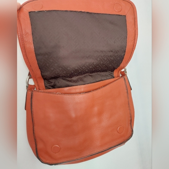 Cole Haan Orange Leather Shoulder Bag - Picture 7 of 7